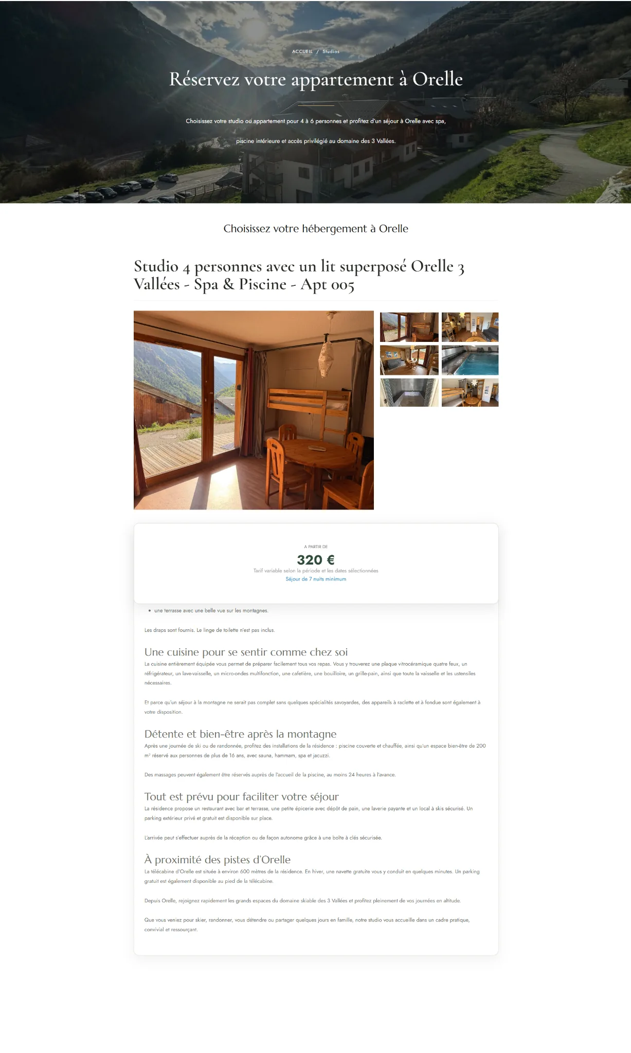 Orelle Les 3 Vallées — Réservation · Synchronisation OTA